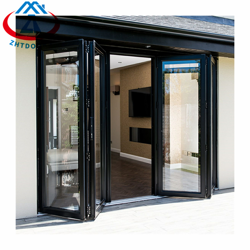 Frameless Glass Bi-folding Door Aluminium Folding Door