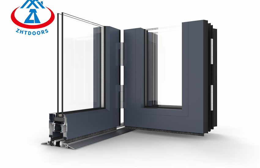 Supplier Thermal Break Double Glazed Aluminium Folding Door