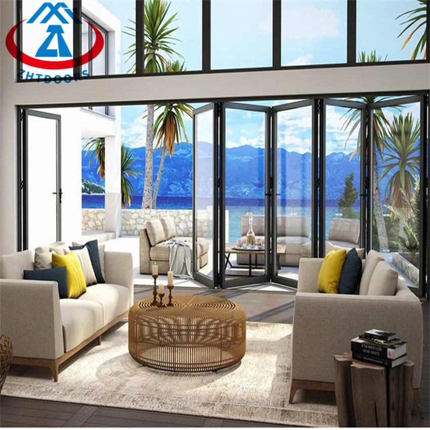 Custom High Quality Exterior Bio Fold Folding Glass Aluminium Folding Door