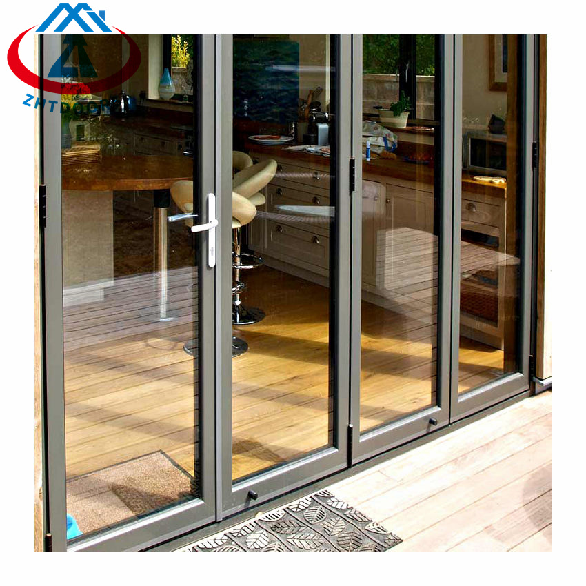 Custom Size Bi Floding Glass Door Aluminum Frame Folding Door