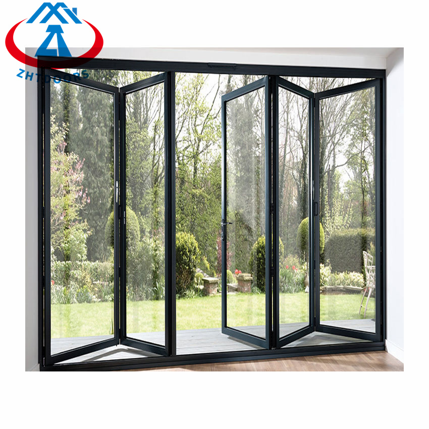 Custom Size Bi Floding Glass Door Aluminum Frame Folding Door