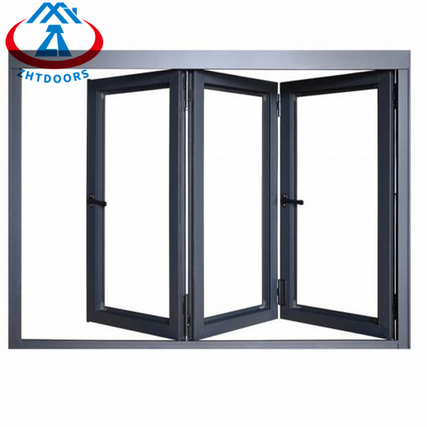 Custom Size Bi Floding Glass Door Aluminum Frame Folding Door