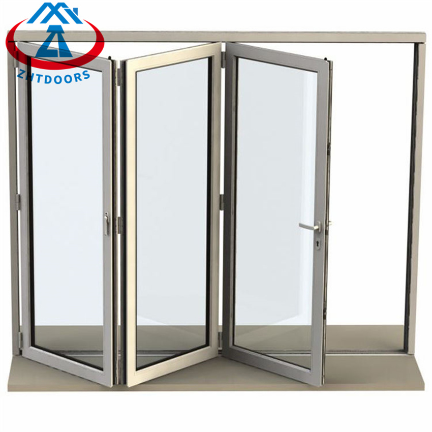 Custom Size Bi Floding Glass Door Aluminum Frame Folding Door