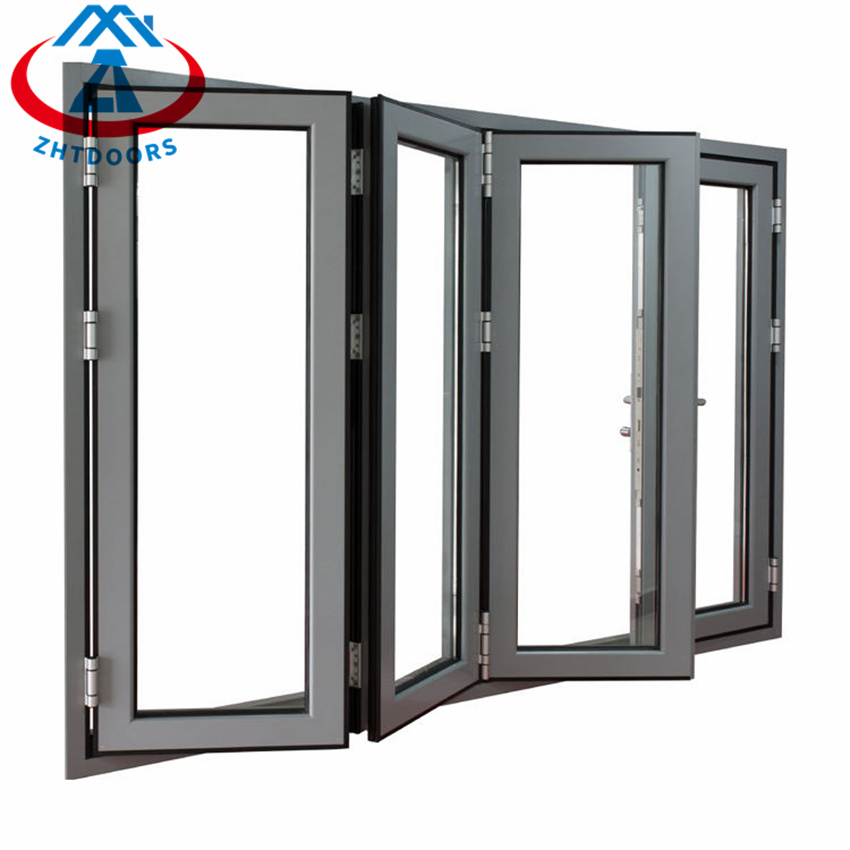 Custom Size Bi Floding Glass Door Aluminum Frame Folding Door