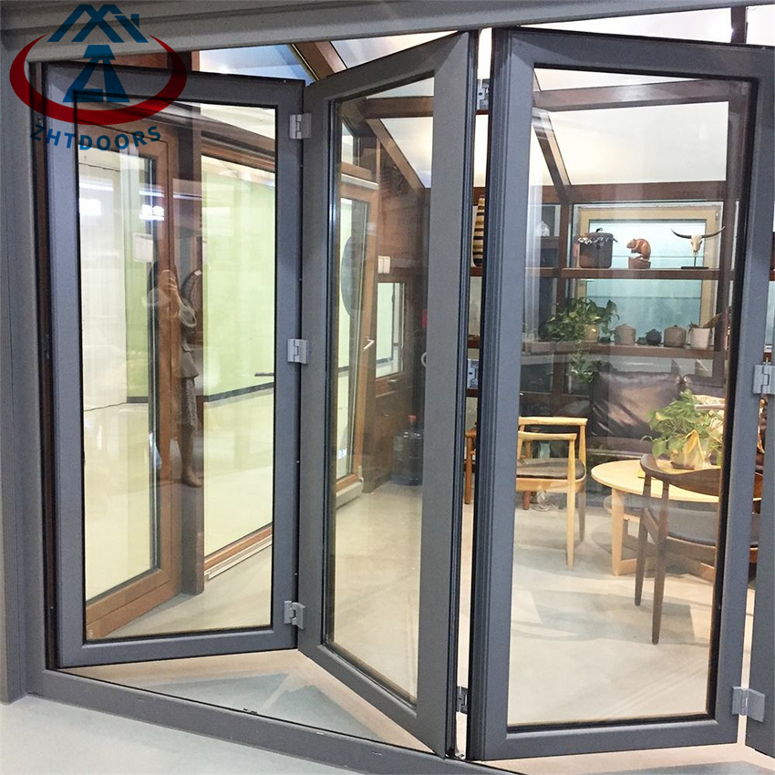 Double Glass Cheap Aluminum Bi Folding Accordion Door