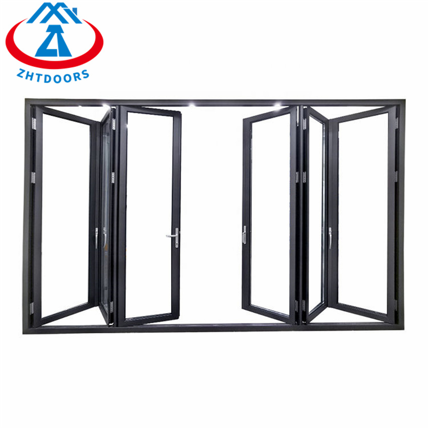 Double Glazing Bi Fold Door accordion Aluminum Glass Door