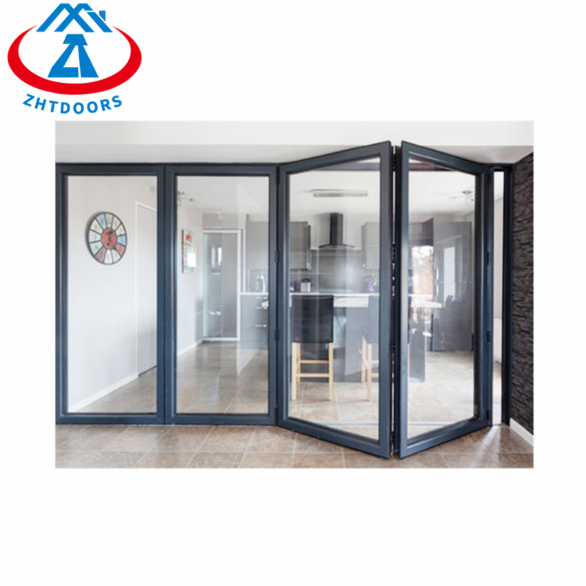 Double Glazing Bi Fold Door accordion Aluminum Glass Door
