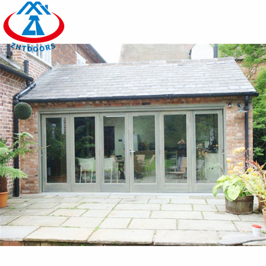 Double Glazing Bi Fold Door accordion Aluminum Glass Door