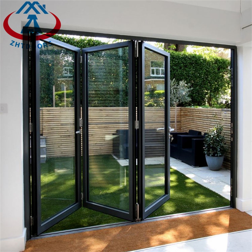 Exterior Aluminium Profile Bi Folding Tempered Door
