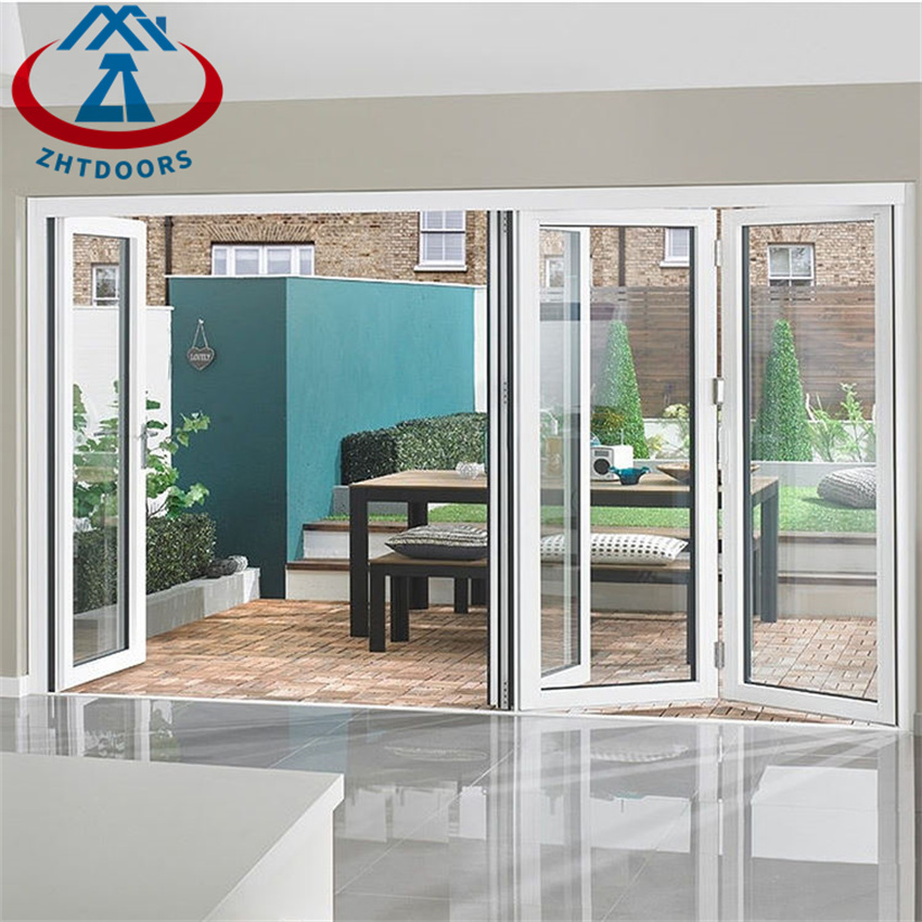 Exterior Aluminium Profile Bi Folding Tempered Door