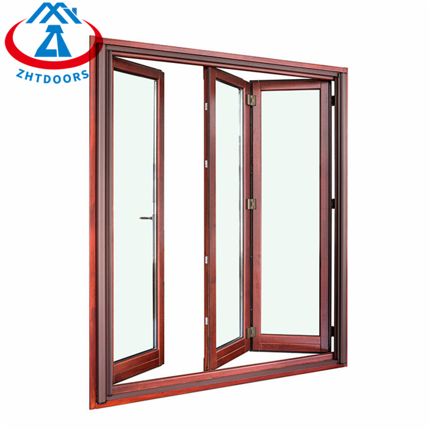 Folding Sliding Door Aluminum Wood Windows