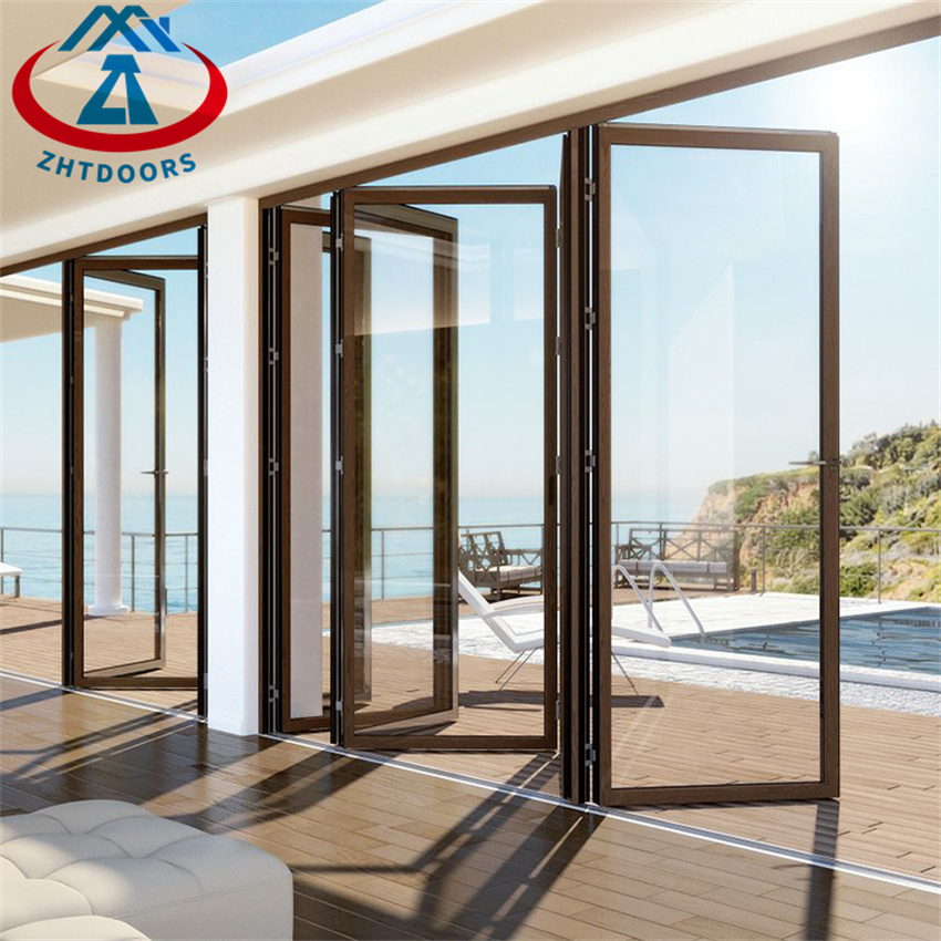 Glass Aluminum Folding Door Price For Restaurant