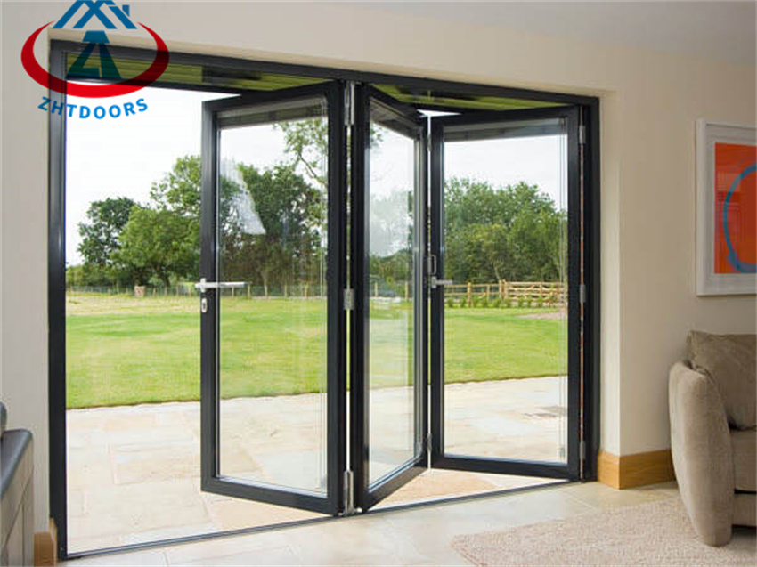 Glass Entrance Big View Floor To Ceiling Aluminium Folding Door