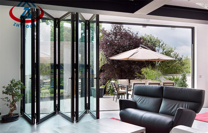 Glass Entrance Big View Floor To Ceiling Aluminium Folding Door