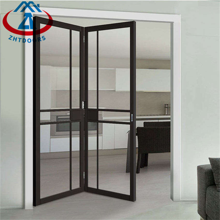 Heat Insulated Interior French Metal Glass Folding Door
