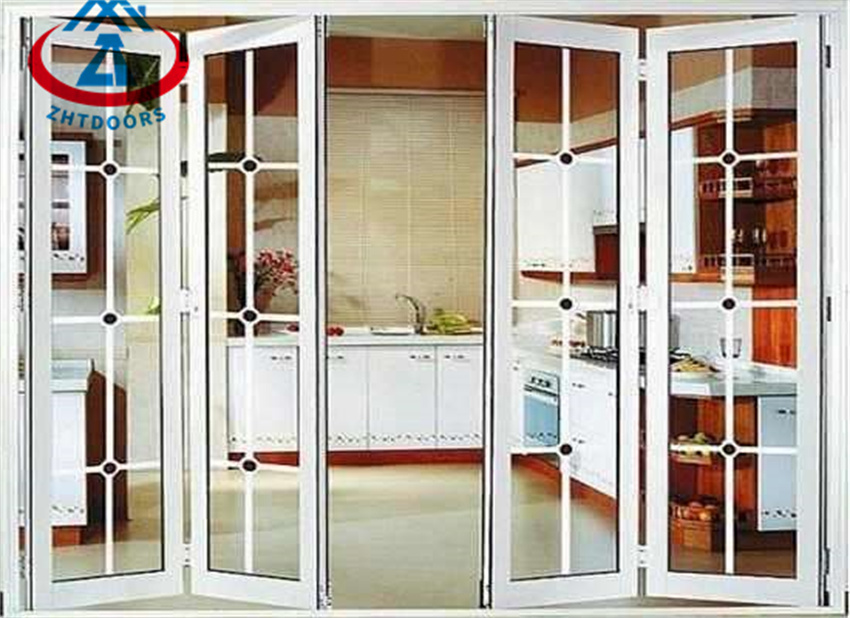 Heat Insulation Patio Aluminium Glazed Folding Doors