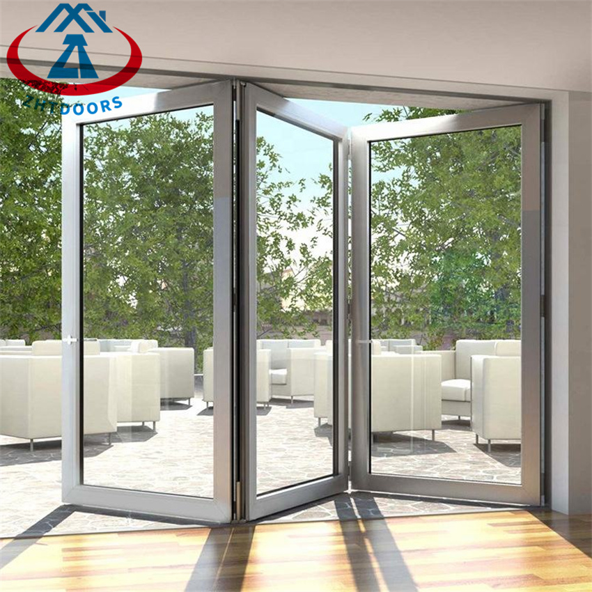 High Class Foldable Aluminum Elegant Glass Door Folding Door