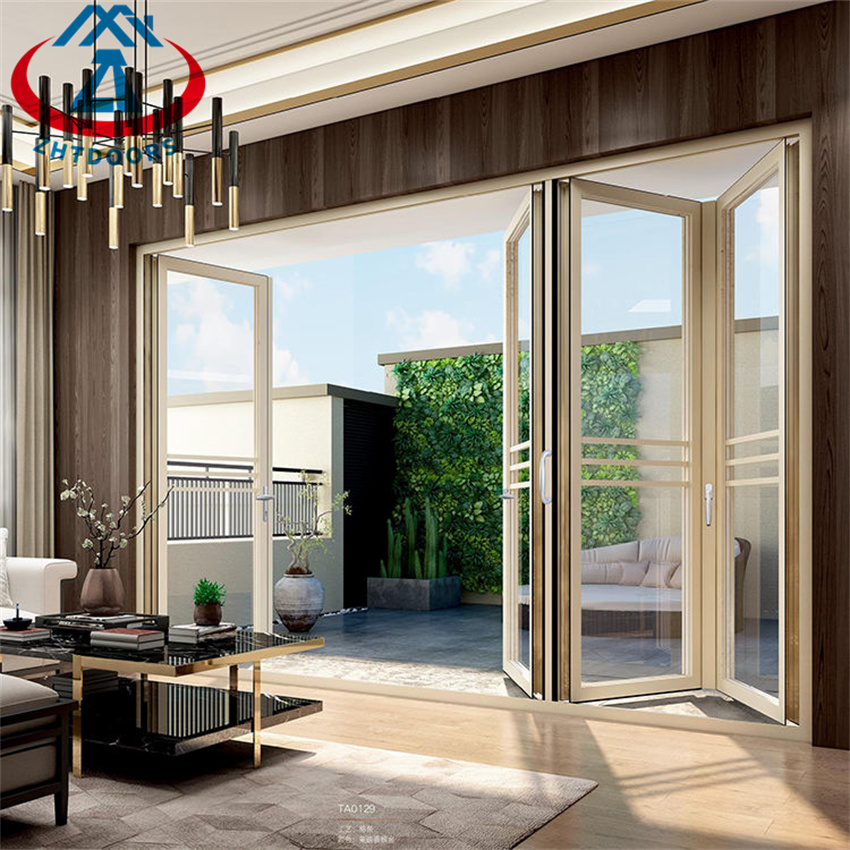Hot Selling Exterior Aluminium Bi-fold Double Layers Door