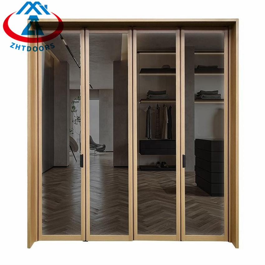Modern Shop Bathroom Closet Slimmest Safe Small  Aluminium Folding Door