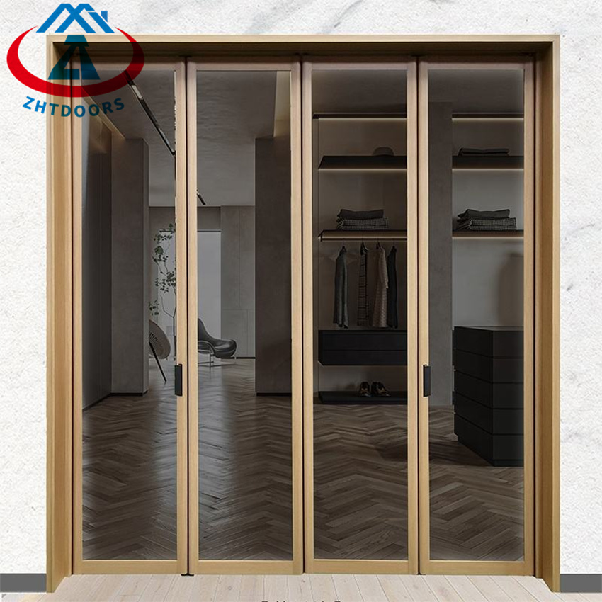 Modern Shop Bathroom Closet Slimmest Safe Small  Aluminium Folding Door
