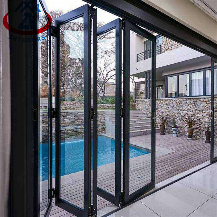 Narrow Side Aluminum Alloy Profile  Luxury Aluminium Folding Door
