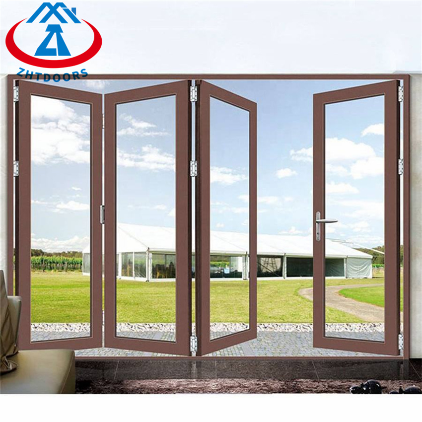 New Design Exterior Veranda Aluminum Alloy Glass Folding Door