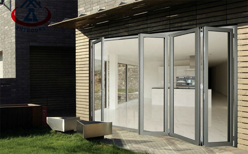 New Design Exterior Veranda Aluminum Alloy Glass Folding Door
