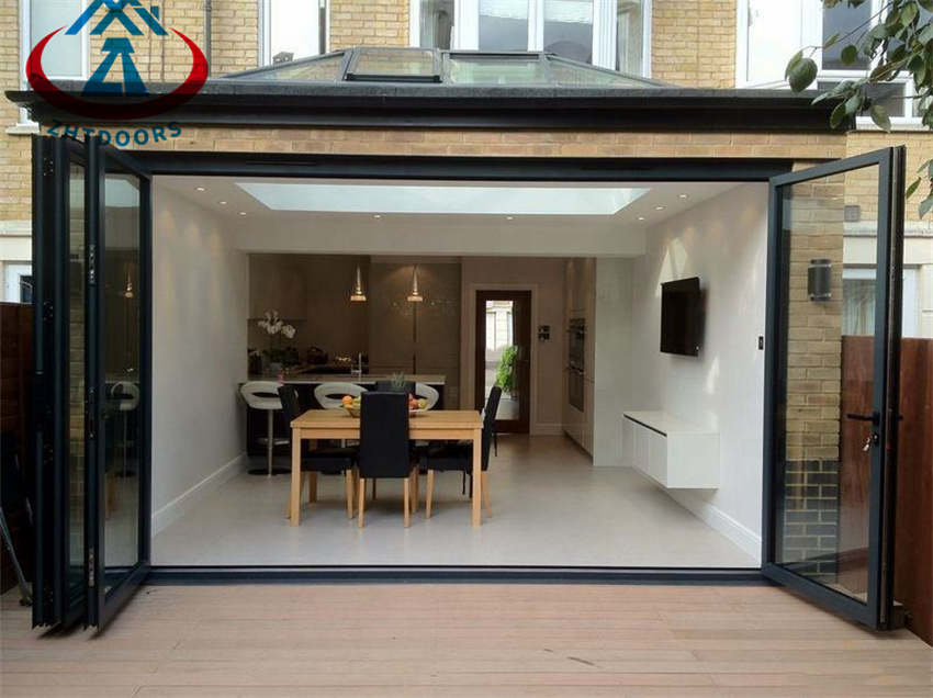 New Design Exterior Veranda Aluminum Alloy Glass Folding Door