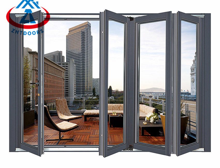 Safe Glass Aluminum Folding Bifold Bi Folding Door
