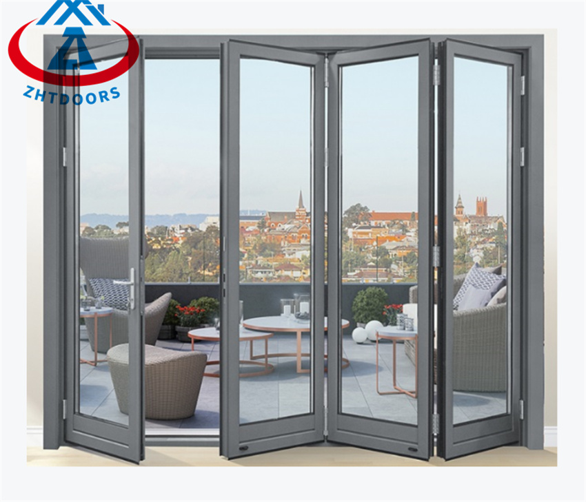 Safe Glass Aluminum Folding Bifold Bi Folding Door