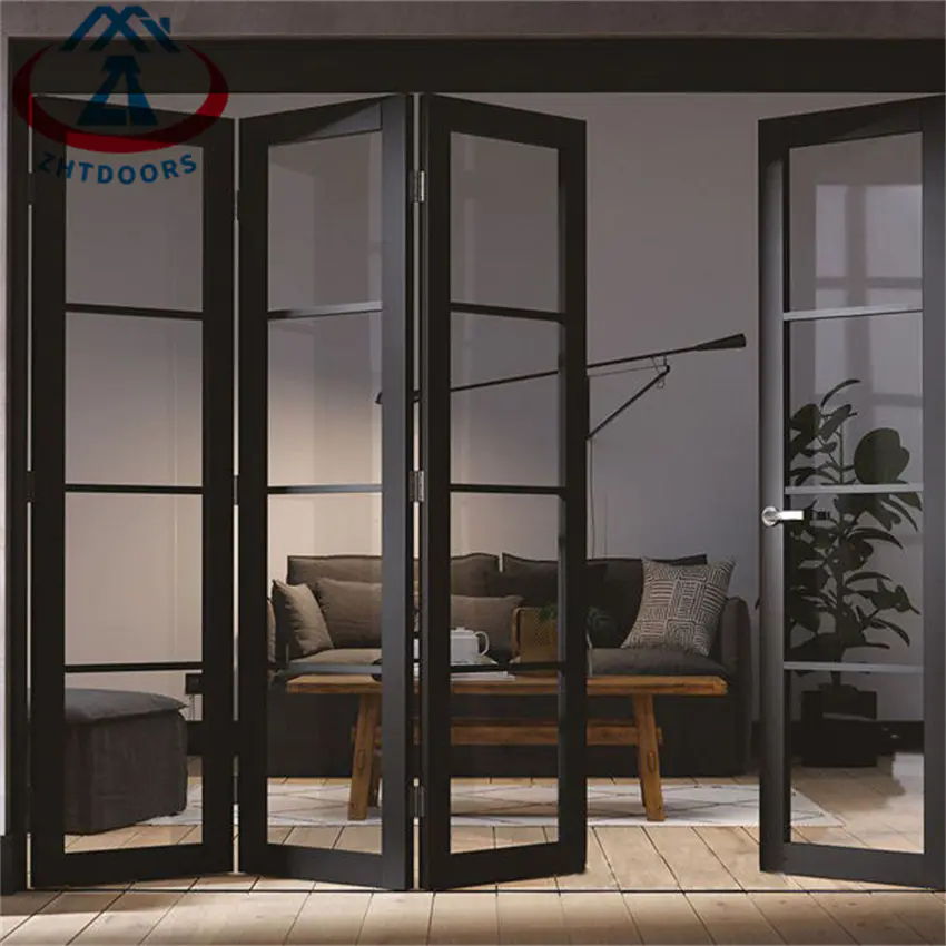 The High Qualitytempered Glass Aluminium Folding Door
