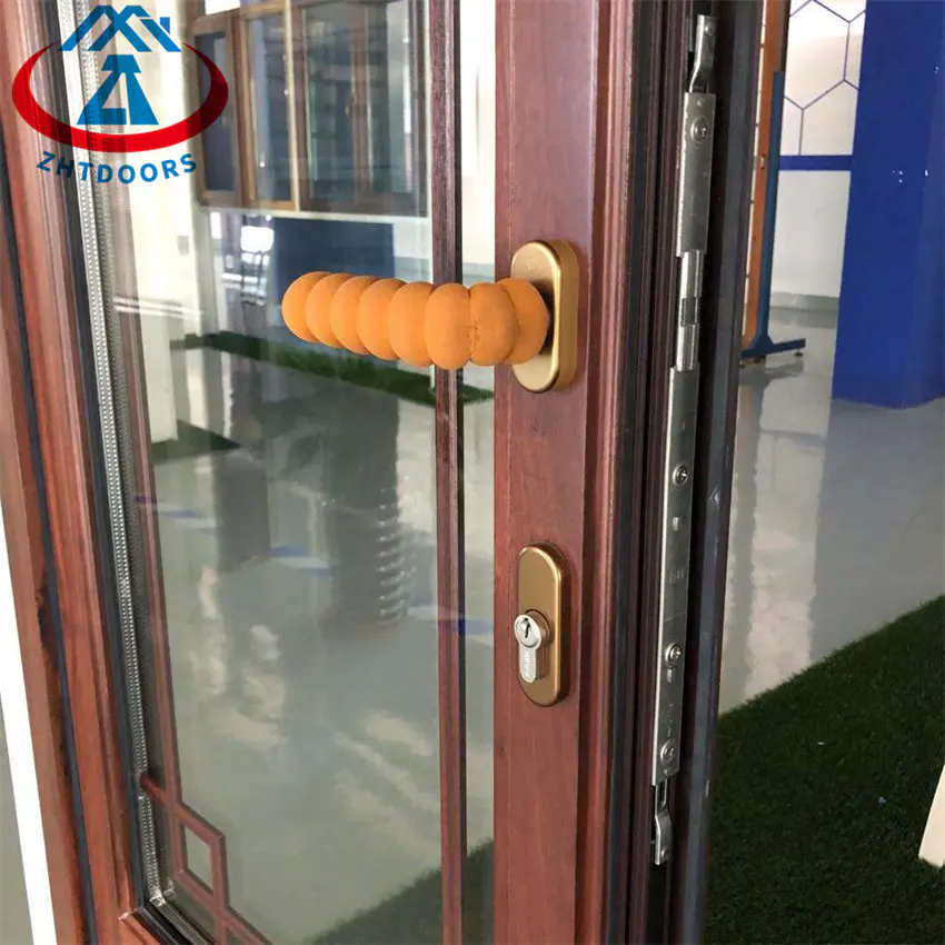Toughened Double Glass Wood Clad Aluminium Bi-folding  Door