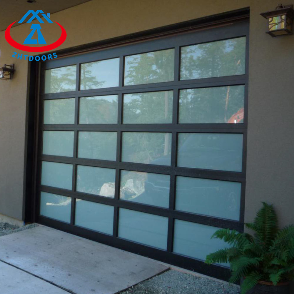 Black Metal And Glass Garage Door