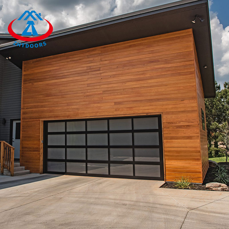 Seeded Glass Garage Door