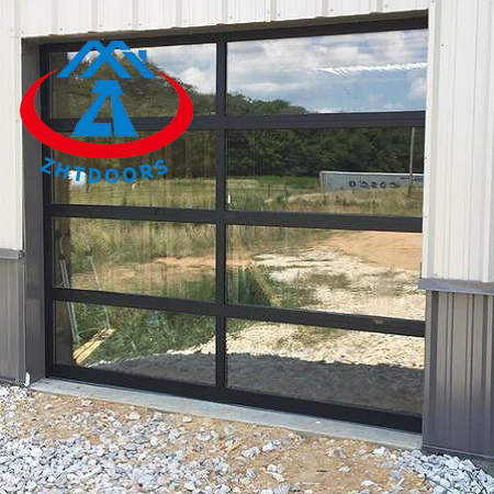 Black Aluminum And Glass Garage Door