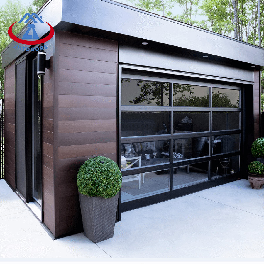 Black Aluminum And Glass Garage Door Zhongtai   16932141864068 