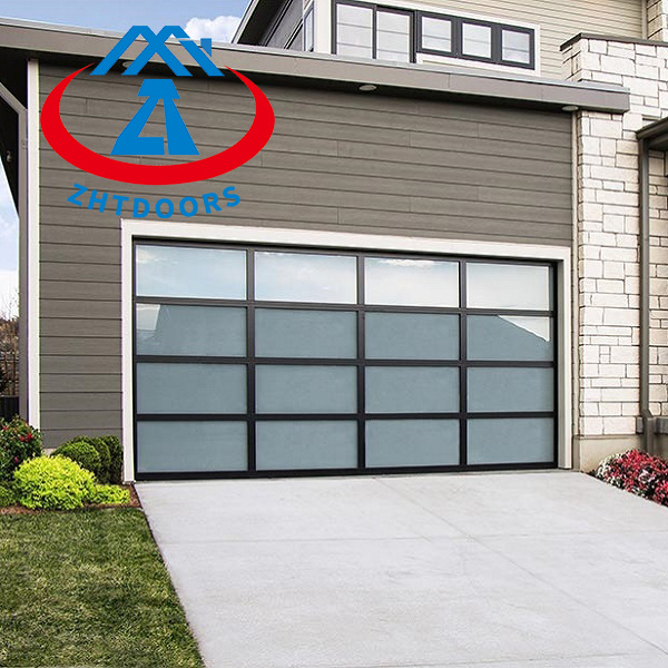 Black Aluminum And Glass Garage Door