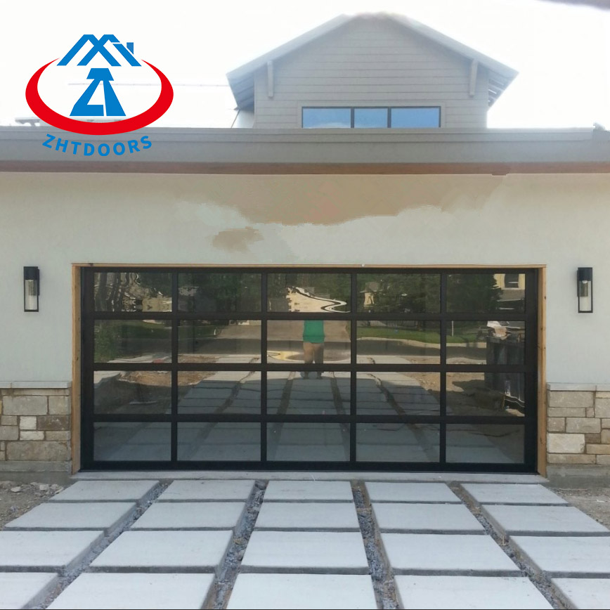 Garage Door With Safety Flat Edge Glass