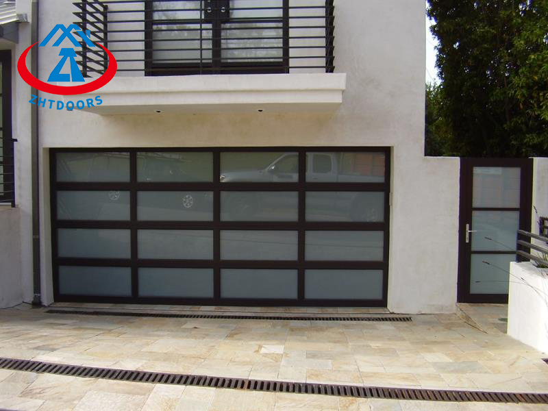 Glass double garage doors