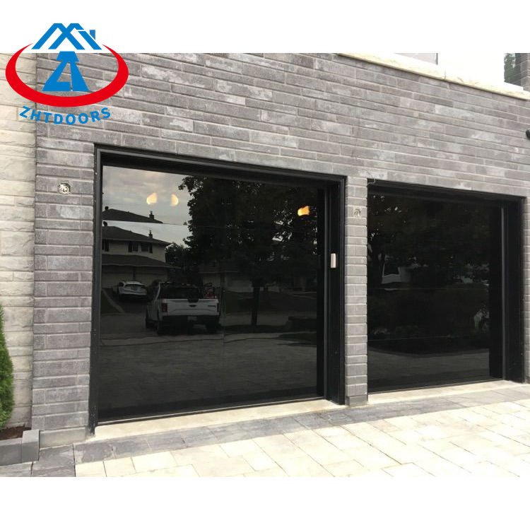 Full view frameless garage door