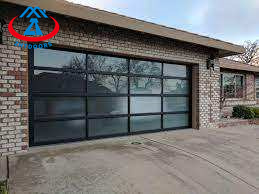 Modern Black Glass Garage Door