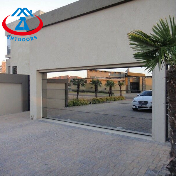 Simple And Frameless Aluminum Glass Garage Door Zhongtai 4057