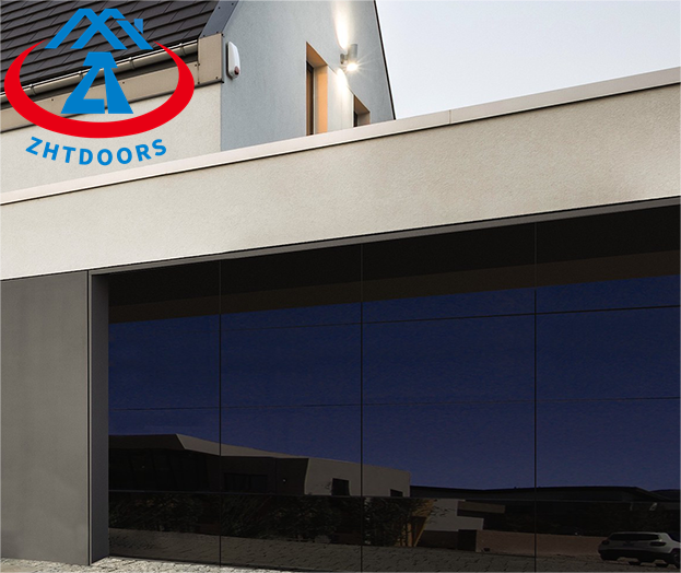 product-Supplier Black Mirror Frameless Glass Garage Door-Zhongtai-img