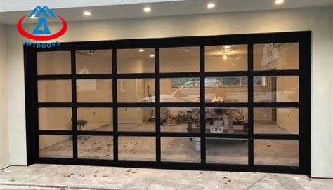 product-Durable Aluminum Clear Glass Garage Door-Zhongtai-img