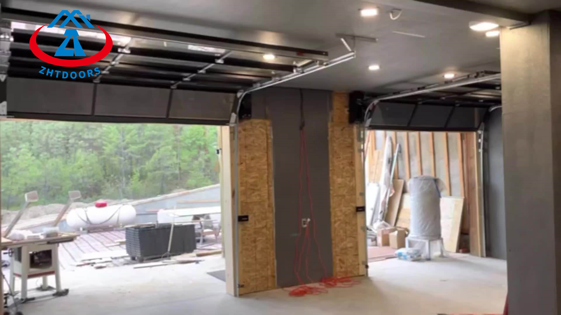With Frosted Glass Windows Garage Door