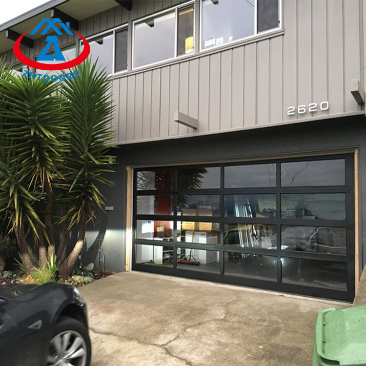 12x11 Glass Panel Retractable Garage Door