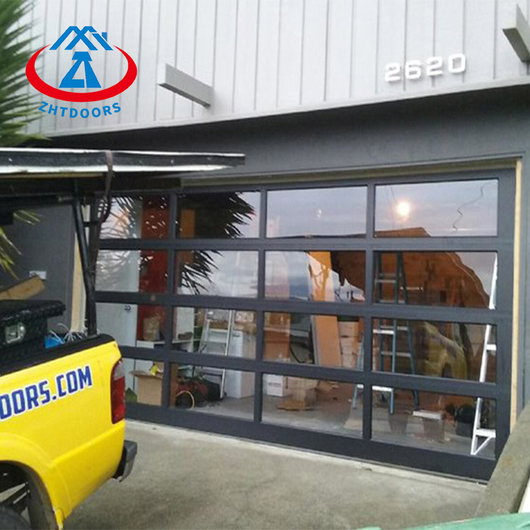 12x11 Glass Panel Retractable Garage Door