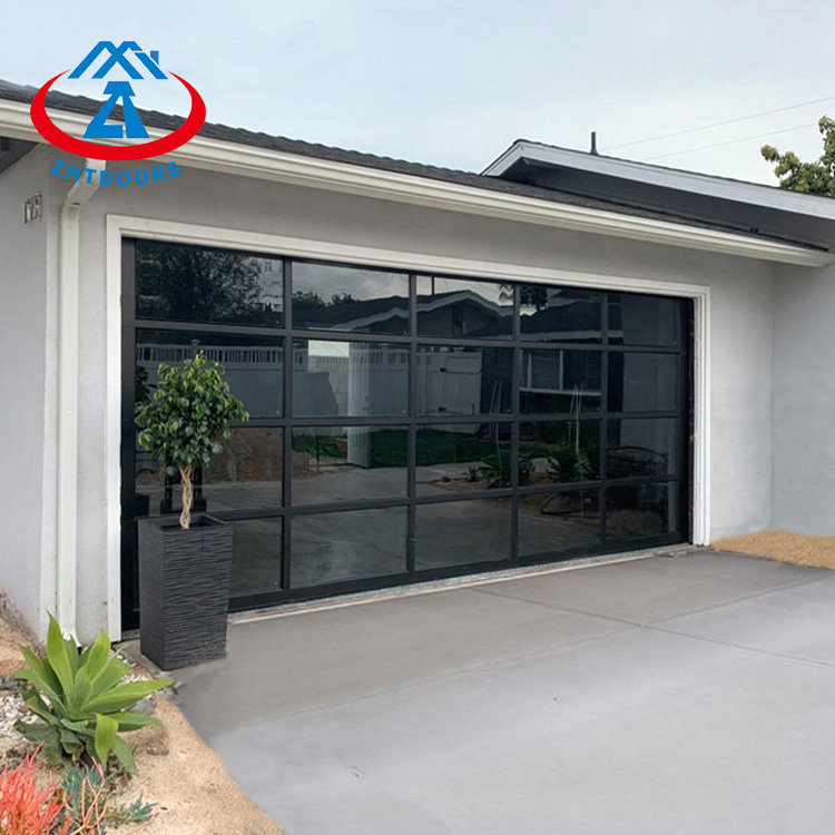 Bending Resistant Black Mirror Glass Garage Door