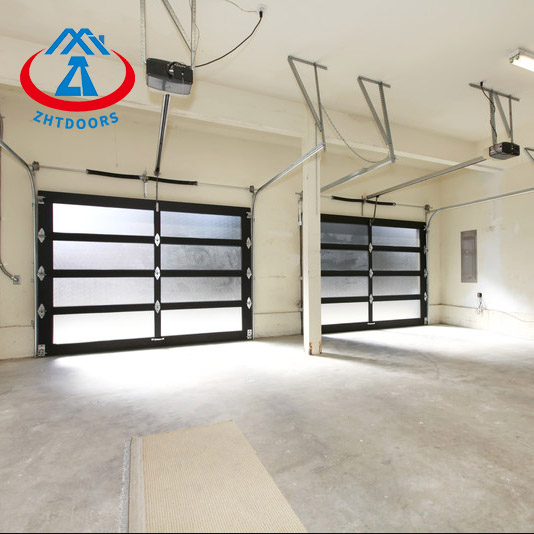 Strong Shielding Frosted Glass Garage Door