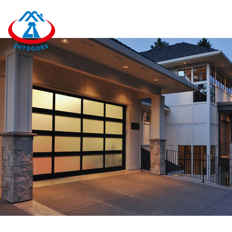 High Security Modern Glass Garage Door 9x7